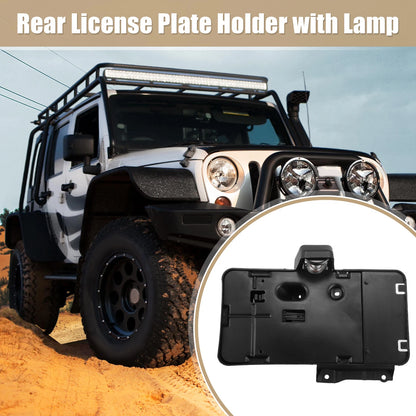 License Plate Holder with Lamp for Jeep Wrangler JK (2007-2018)