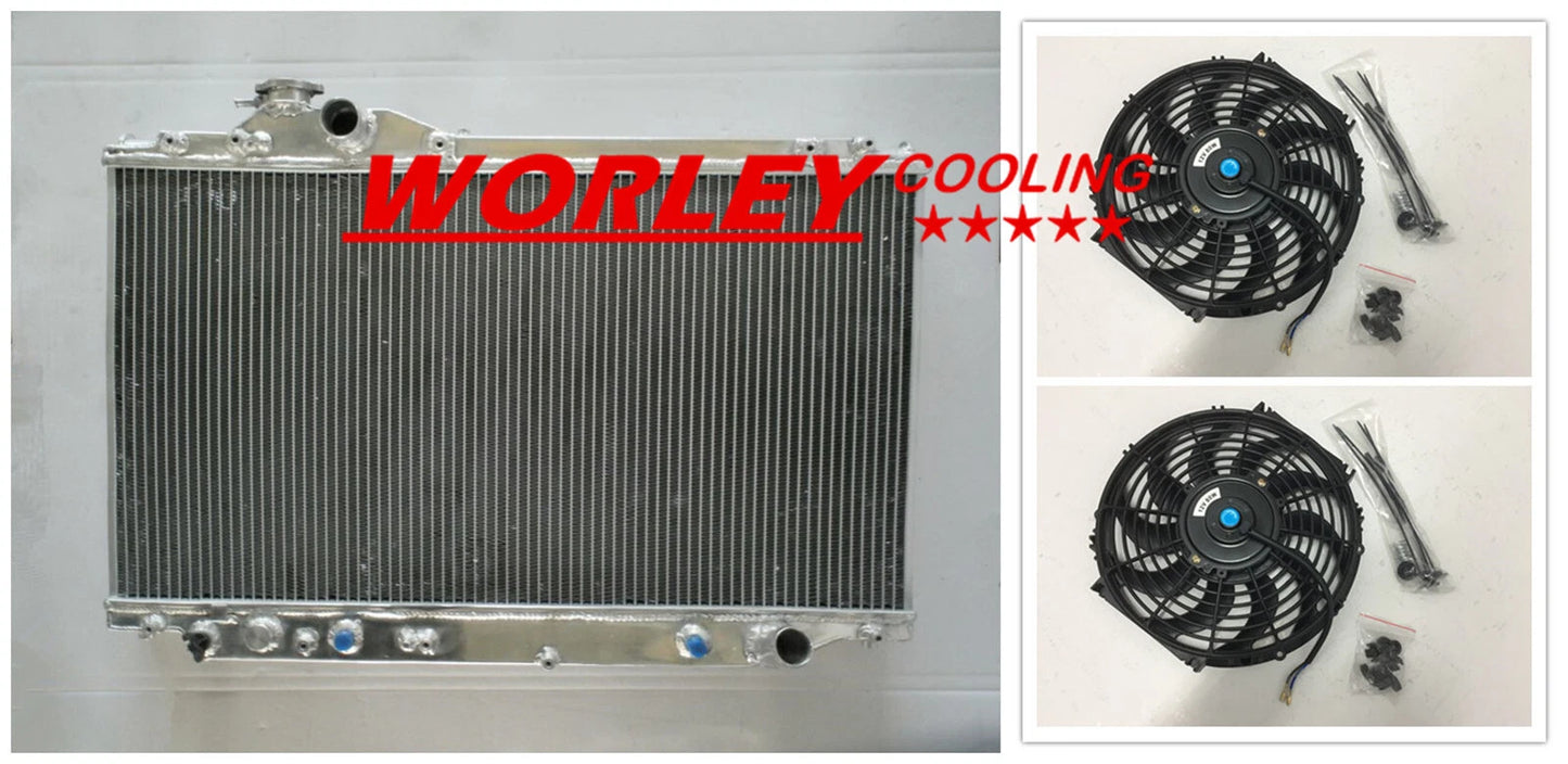 Alloy Radiator + Fans for Toyota Supra JZA80 2JZ-GTE (1993-2002)