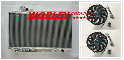 Alloy Radiator + Fans for Toyota Supra JZA80 2JZ-GTE (1993-2002)