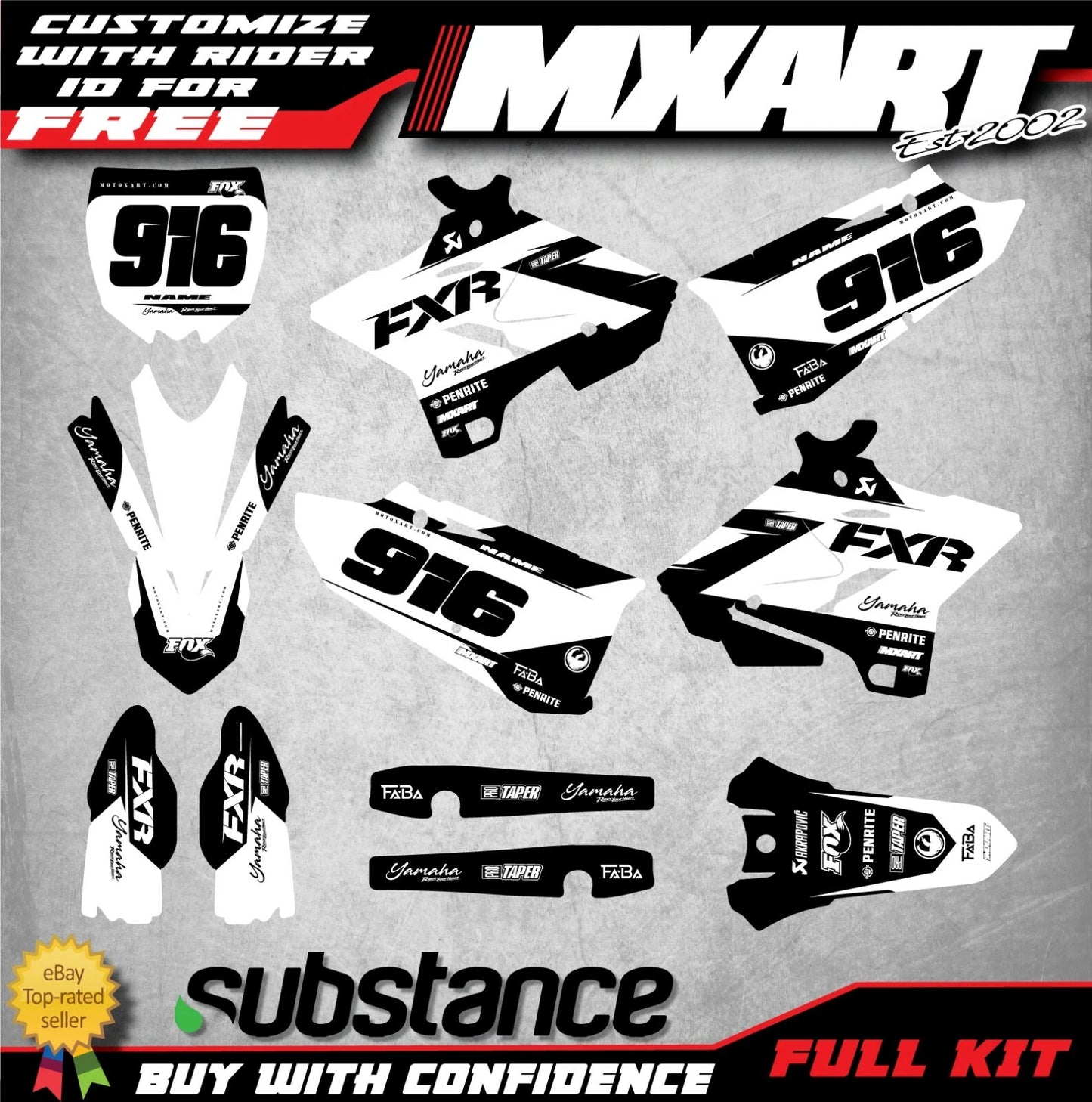 Graphics for YZ 125 250 BURN STYLE (2015-2021)
