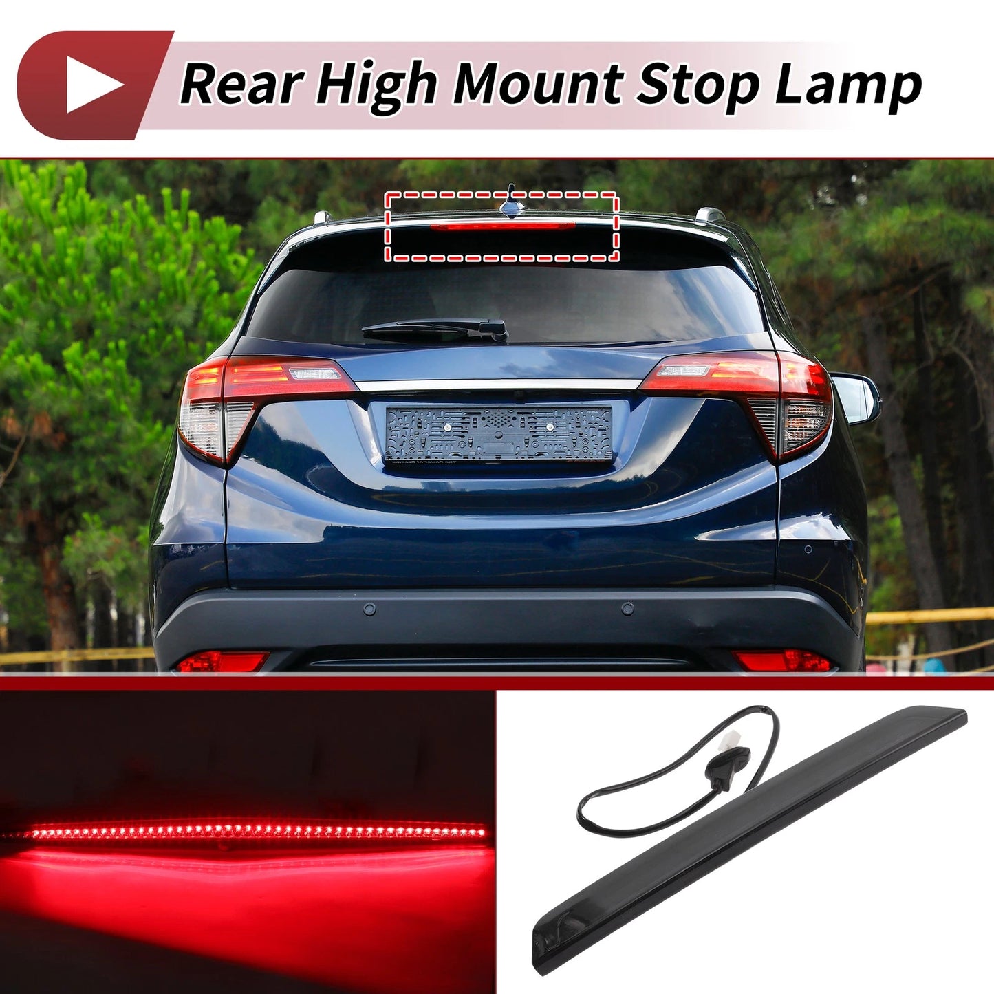 Black LED Third Brake Light for Honda HR-V (2014 - 2022)