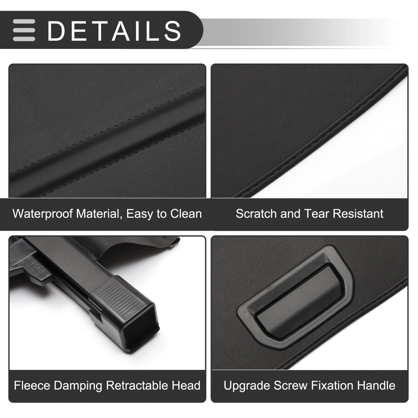 Retractable Cargo Cover for Jeep Grand Cherokee 2011-2021 Gloss Black