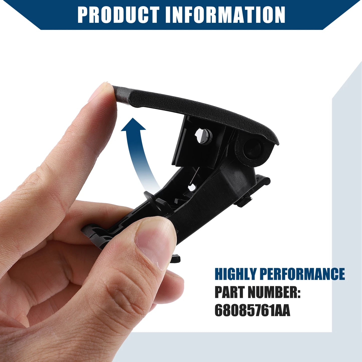 Inner Hood Release Handle for Dodge Ram Pickup Black