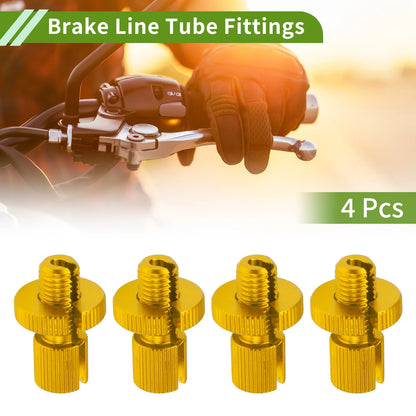 4 x M10 Aluminum Clutch Brake Cable Adjuster Screw Gold Tone for Motorcycle