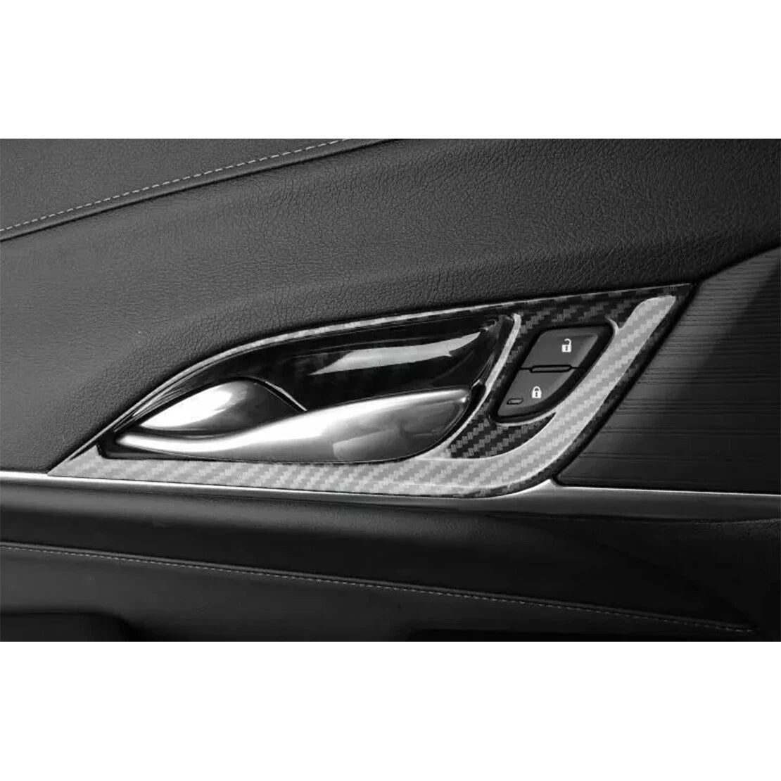 Carbon Fiber ABS Inner Door Handle Bowl Cover for Cadillac CT4 (2020-2023)