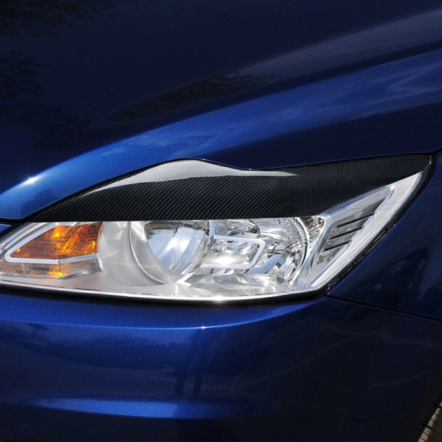 Headlight Eyelid Trim for 2009-2011 Ford Focus Carbon Fiber (2009-2011)