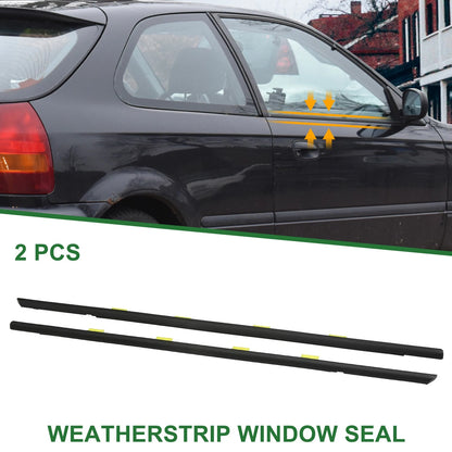Front Left & Right Weatherstrip Window Seal for Honda (2006-2011)