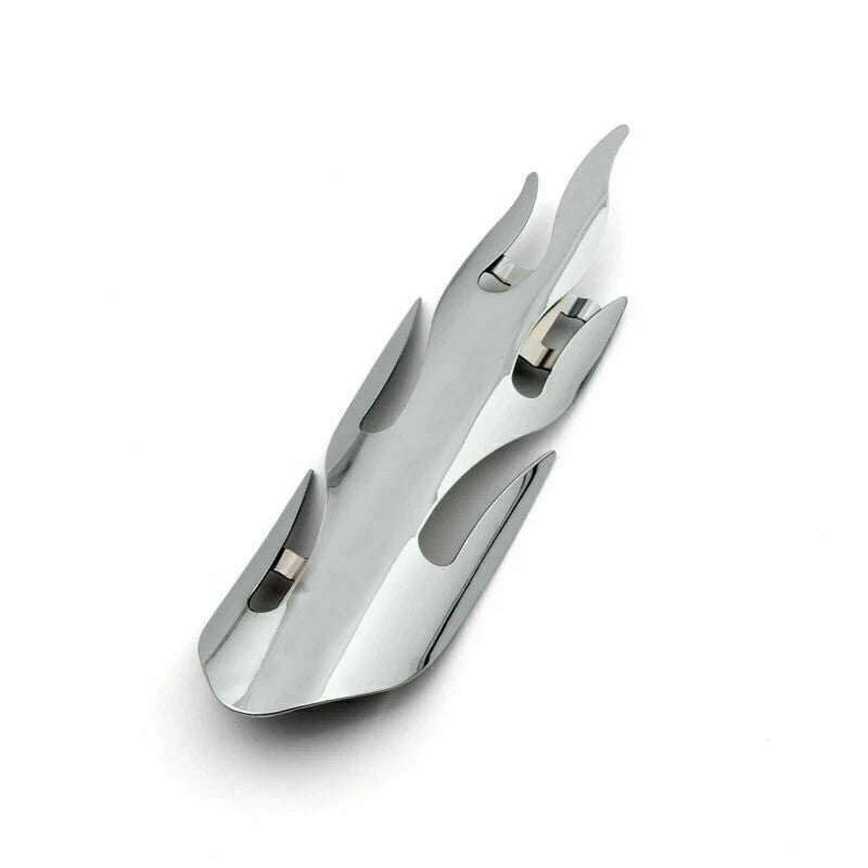 9.75" Chrome Flame Guard Exhaust Pipe Heat Shield Cover for Motorcycle
