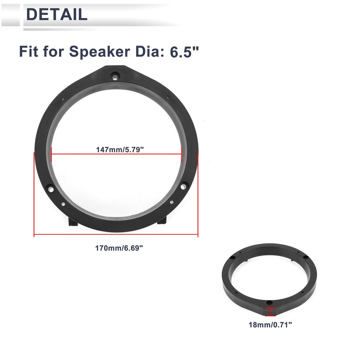 6.5" Speaker Spacer Adapter for Toyota ()