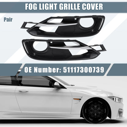 1 x Pair Fog Light Grille Cover Trim for BMW F30 (2012-2019)