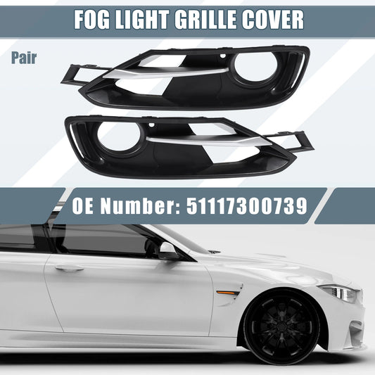 1 x Pair Fog Light Grille Cover Trim for BMW F30 (2012-2019)