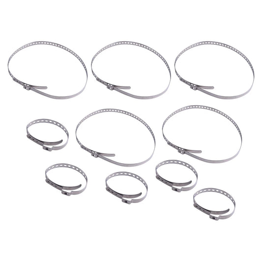 10 x Silver Stainless Steel Axle Boot Clamps for Various Models