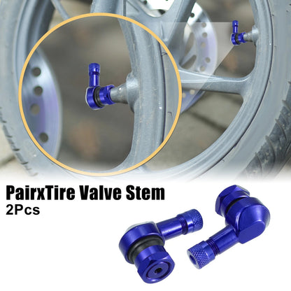 Pair / 2 x 11.3mm 90° Universal Motorcycle Tire Valve Stems Caps for Motorcycle
