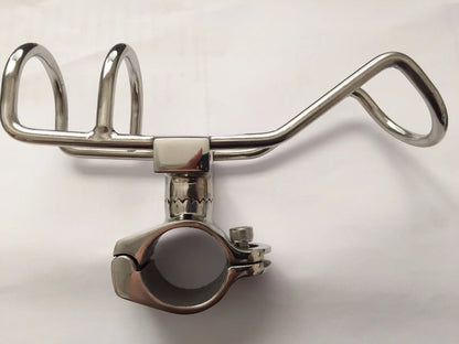 Clamp On Rod Holders Rail 32mm 316 Stainless 360 Horizontal/Vertical x4