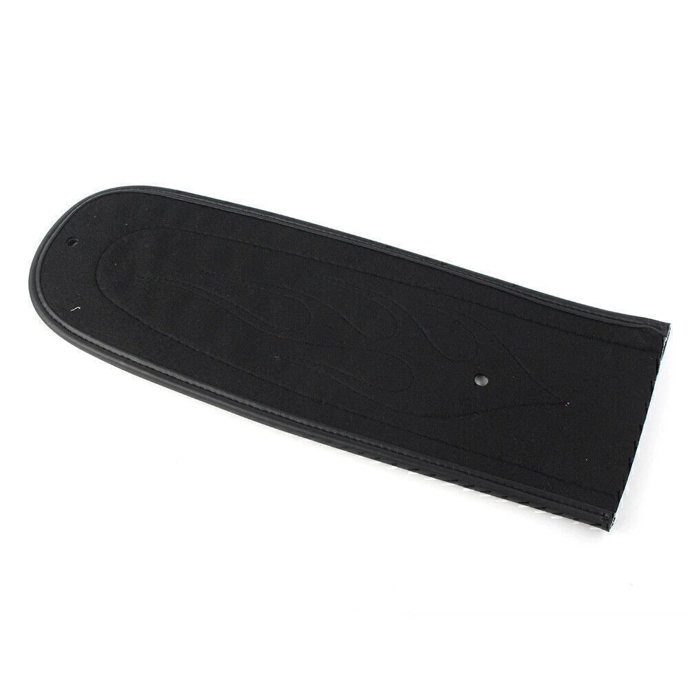 Black Flame Stitch PU Leather Rear Fender Bib for Harley Dyna (2006-2017)