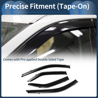 Window Deflectors for Toyota Camry 2012 Side Window Vent Visors Black 1 Set
