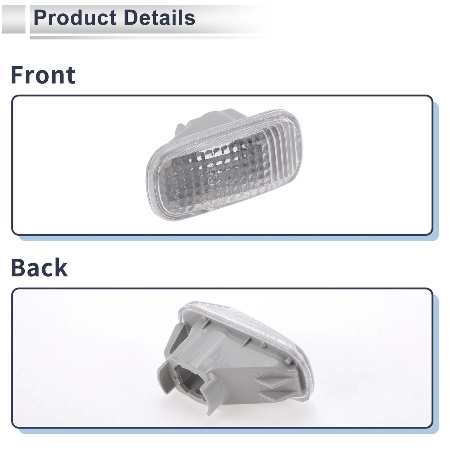 Car Left/Right Side Marker Light Cover for Honda AZZ (2002-2008)