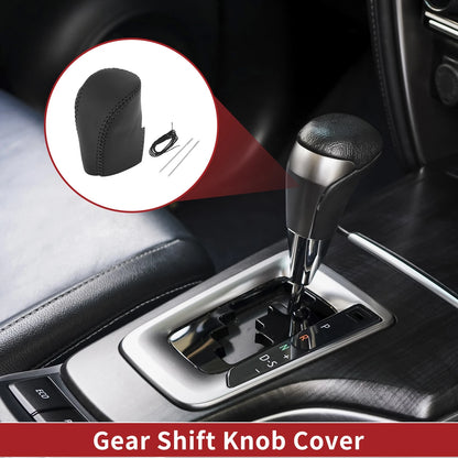Car Gear Shift Knob Cover for Honda HR-V (2023-2024) Black Faux Leather