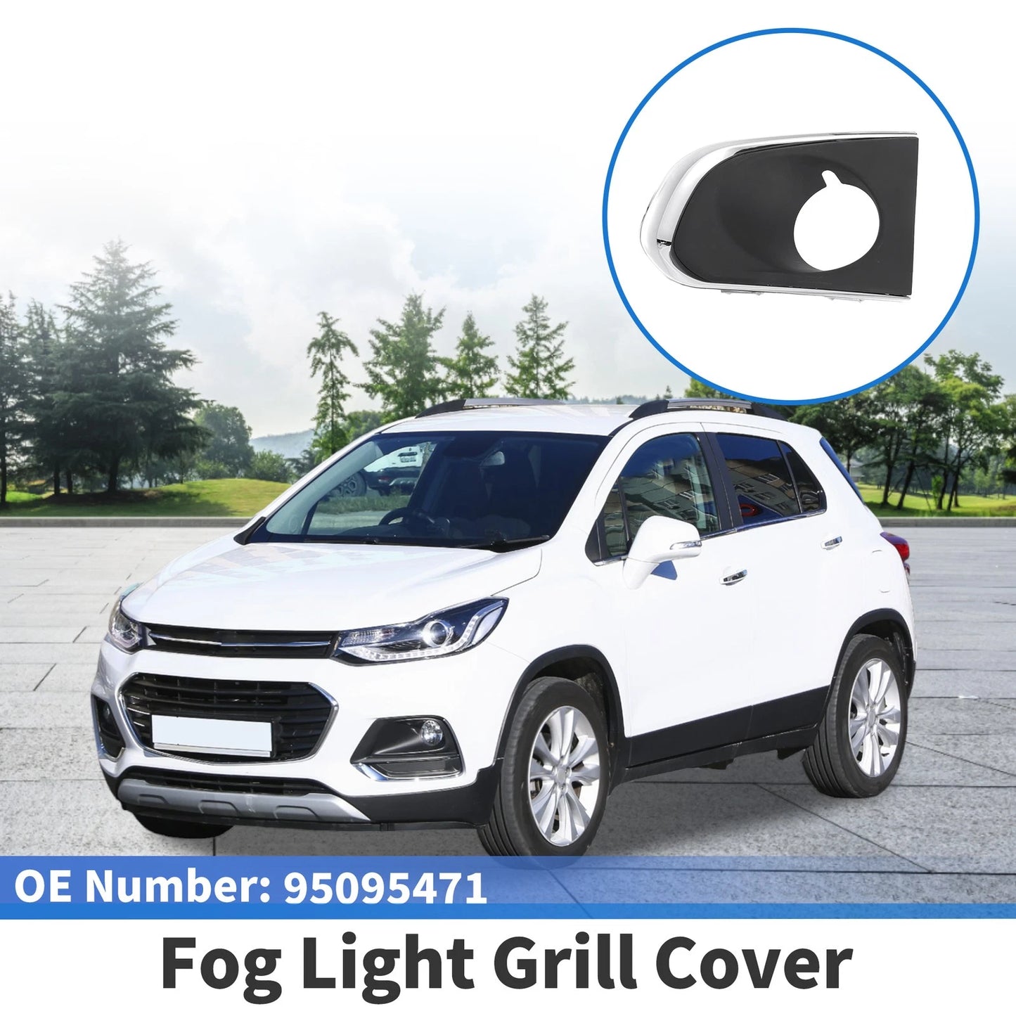 1 Pc Front Left Fog Light Grill for Chevrolet Trax (2013-2016)
