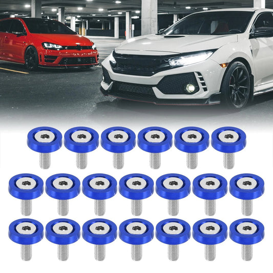 20 x Car Motorcycle Blue M6 Fender Bumper Washer Bolt Engine Bay Fastener