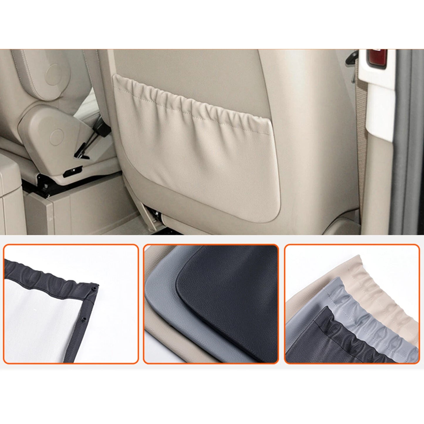 Gray Seat Back Storage Pocket for Benz Viano (2011-2015)