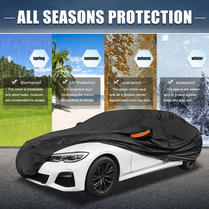 Waterproof Aluminum Film Cotton Car Cover for BMW 3 Series