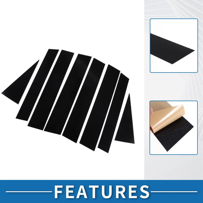 8 Pcs Black Car Pillar Window Trim Covers for Honda CR-V (2023)