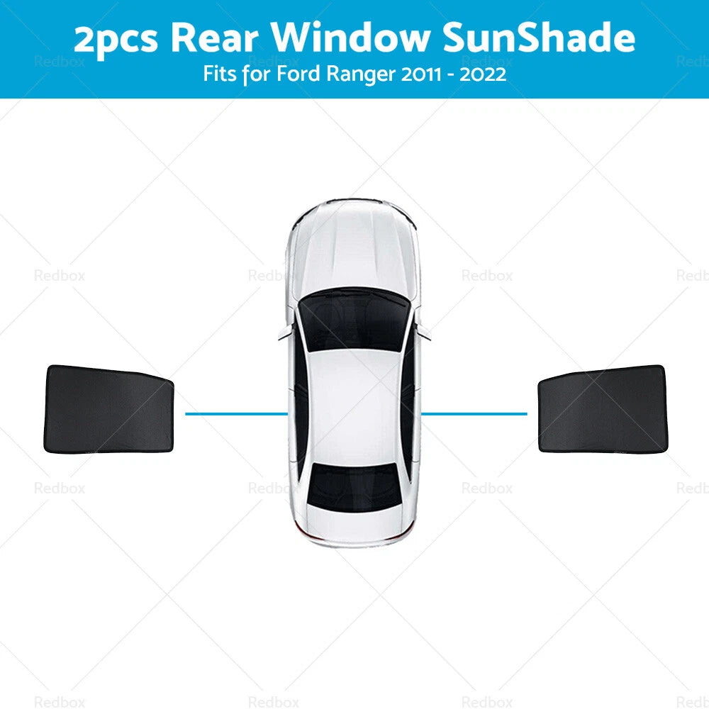 Rear Window Sun Shades for Ford Ranger (2011-2022)