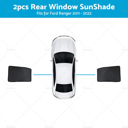 Rear Window Sun Shades for Ford Ranger (2011-2022)