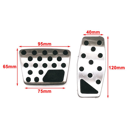 Steel Brake Gas Pedal Covers for Jeep Renegade, Compass & Fiat 500X (2015-2023)