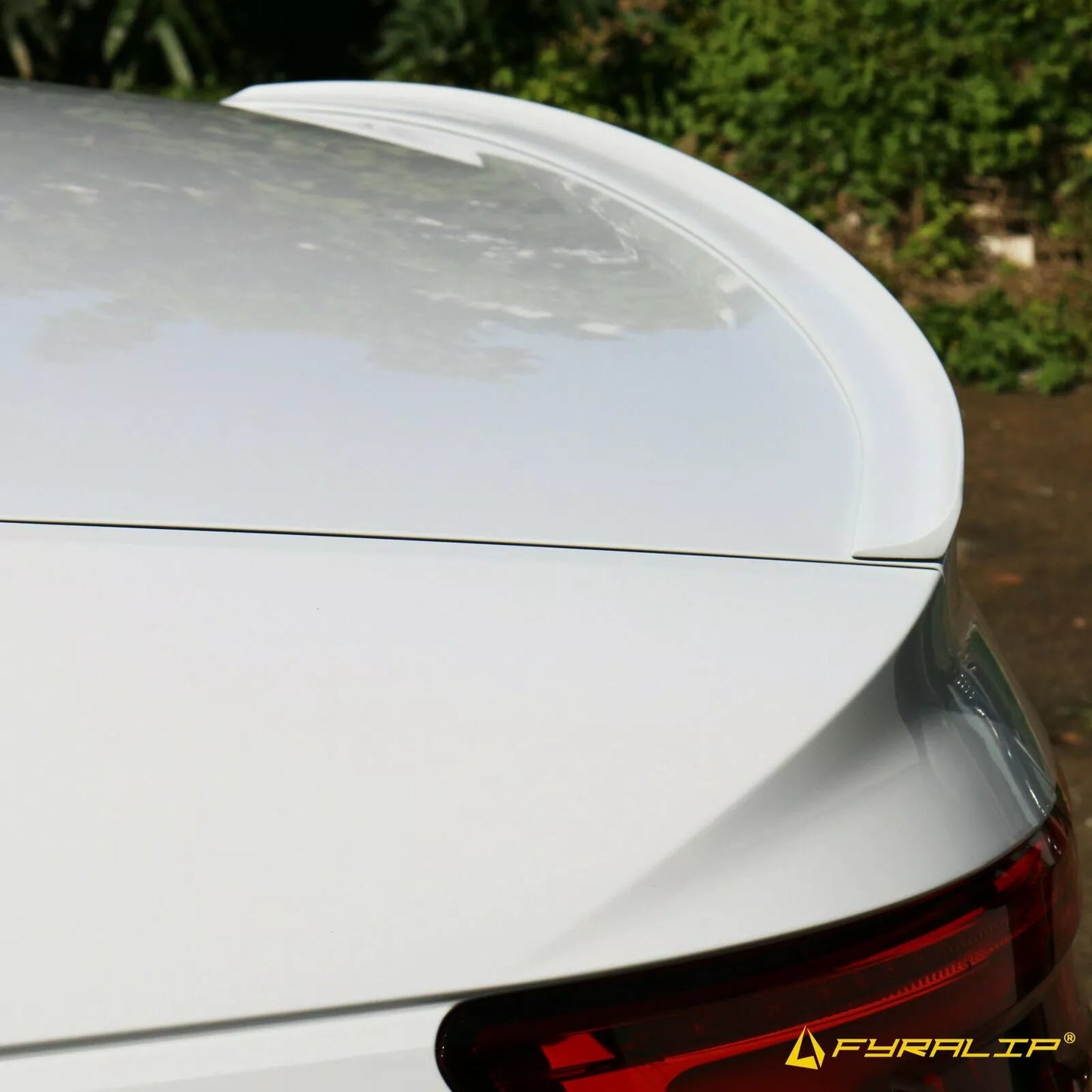 Boot Lip Spoiler for Audi A4 S4 B9 Sedan Glacier White (2017-2023)