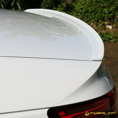Boot Lip Spoiler for Audi A4 S4 B9 Sedan Glacier White (2017-2023)