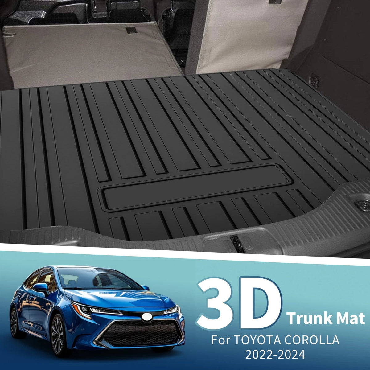 Flat Face Cargo Liner Rear Trunk Mat for Toyota Corolla (2022-2024) 1 Pc