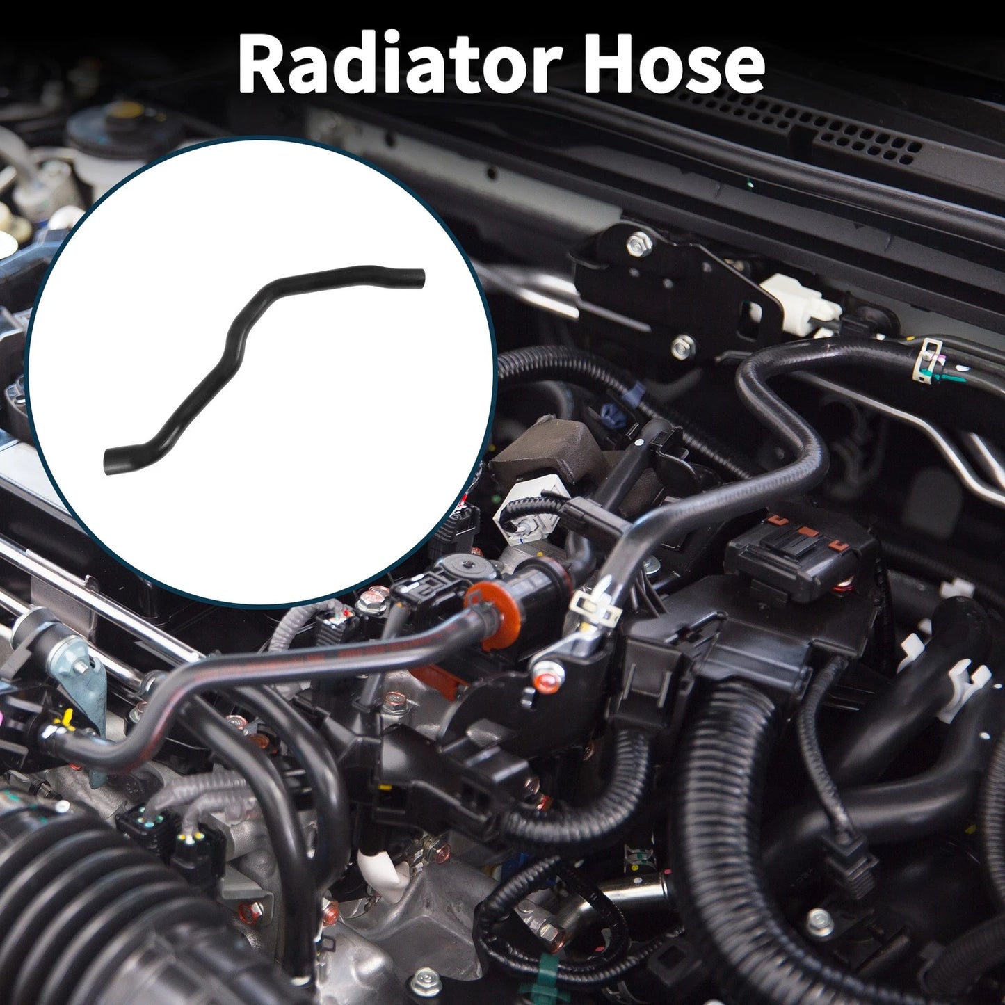 Radiator Hose for Volvo XC90 (2003-2006) Rubber Black 1 Pcs