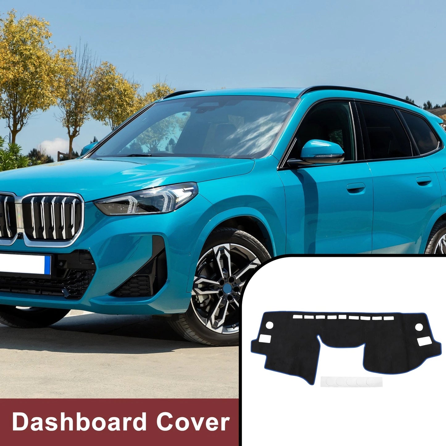Dashboard Cover Mat for Subaru XV/Impreza (2012-2016) - Black Blue