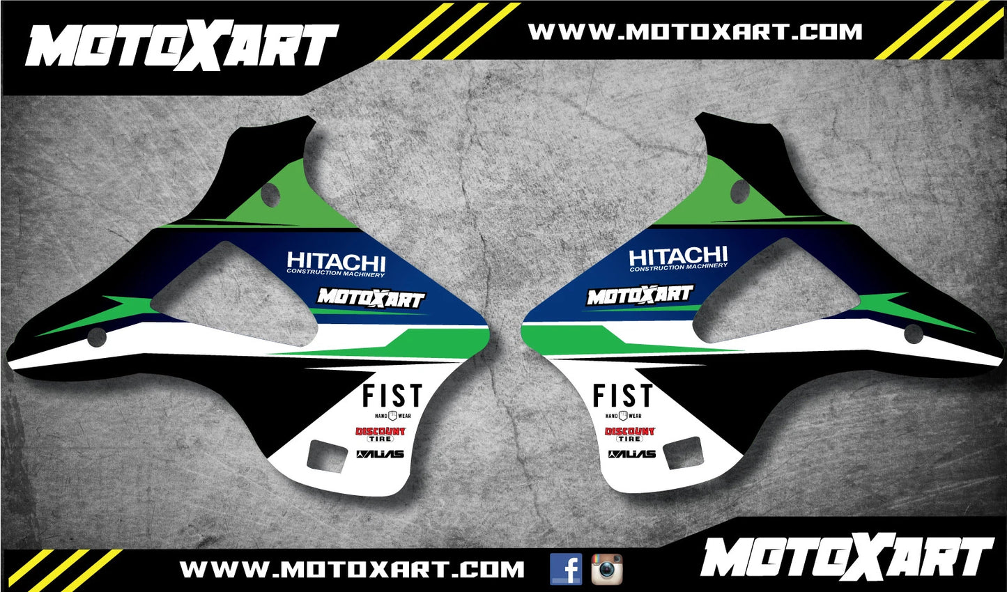 Radiator Decals for Kawasaki KX 250 (1994-1998)