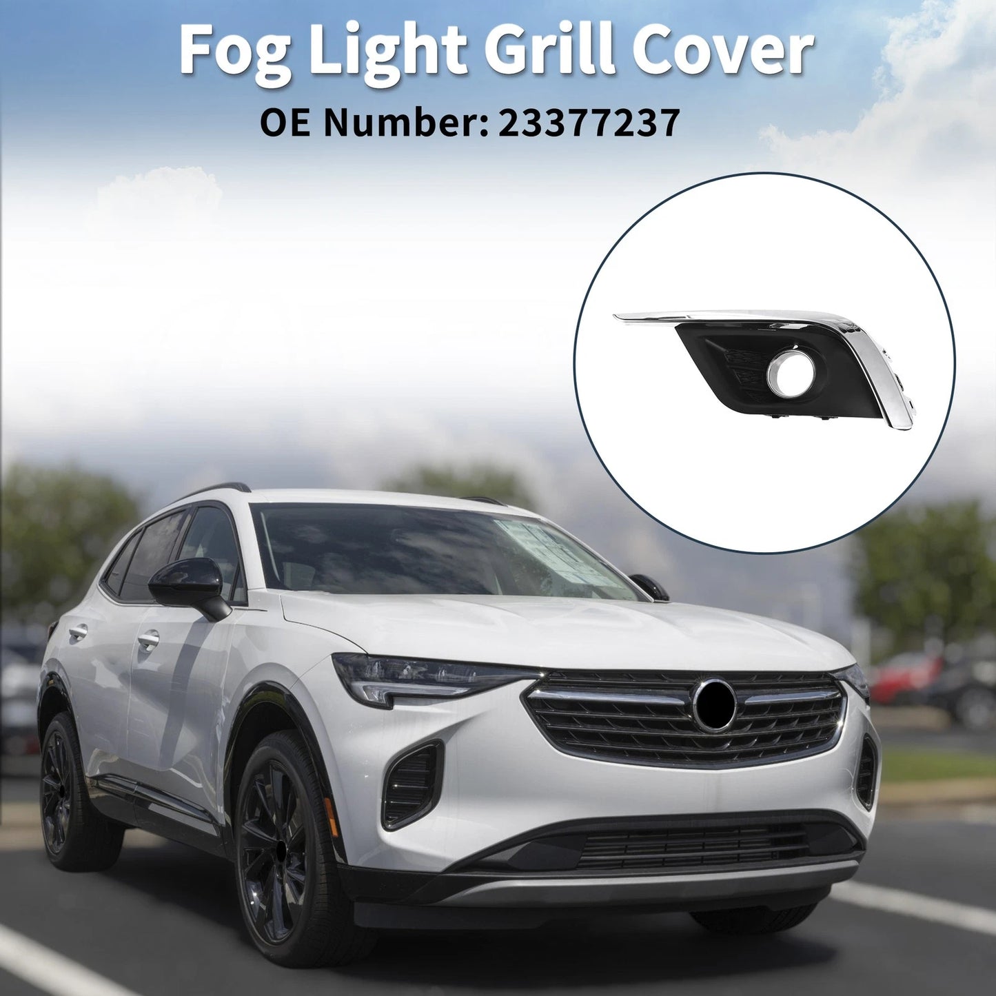 1 Pc / Car Front Left Fog Light Grill for Buick Envision (2016–2018)