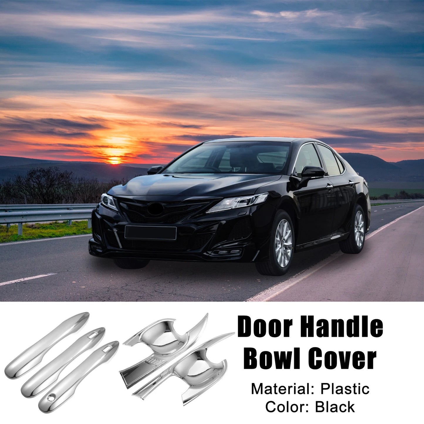 Car Exterior Door Handle Bowl Cover Set for Toyota Camry (2018-2023)