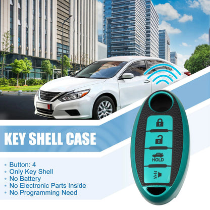Silicone Key Fob Case Cover Protector for Nissan Cabstar Green