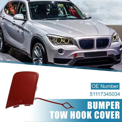 Front Bumper Tow Hook Cover for BMW X1 E84 (2012-2015) - Red