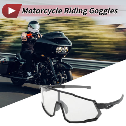 Goggles Clear Lens Black Frame Cycling UV400 for Motorcycle