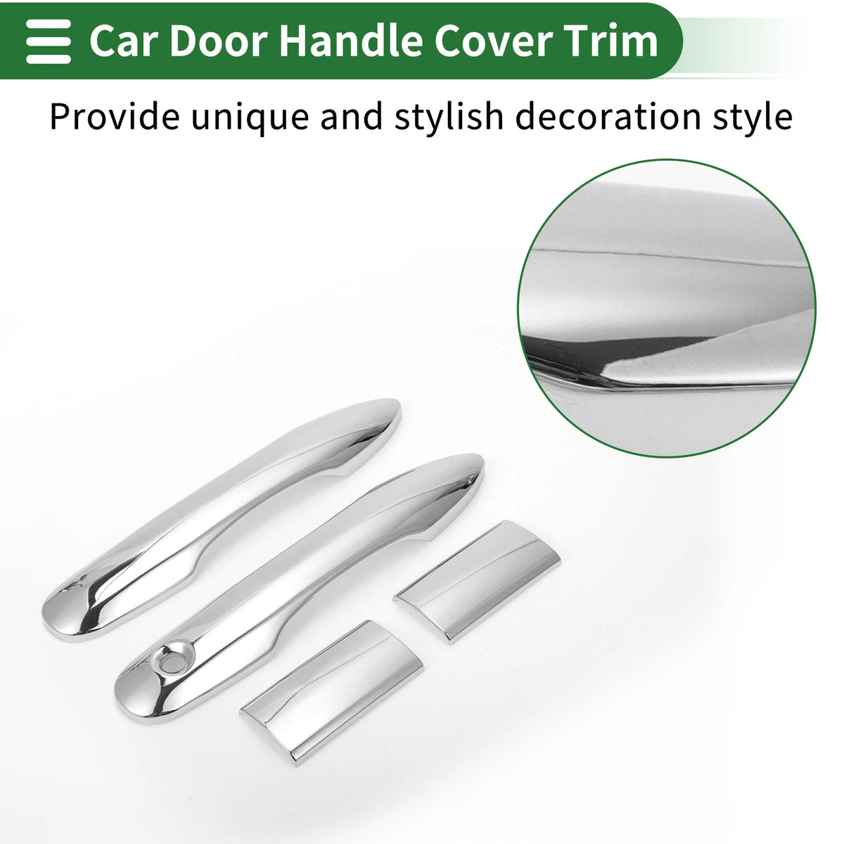 Silver Tone Door Handle Cover Trim for Toyota HiAce (2005-2023)
