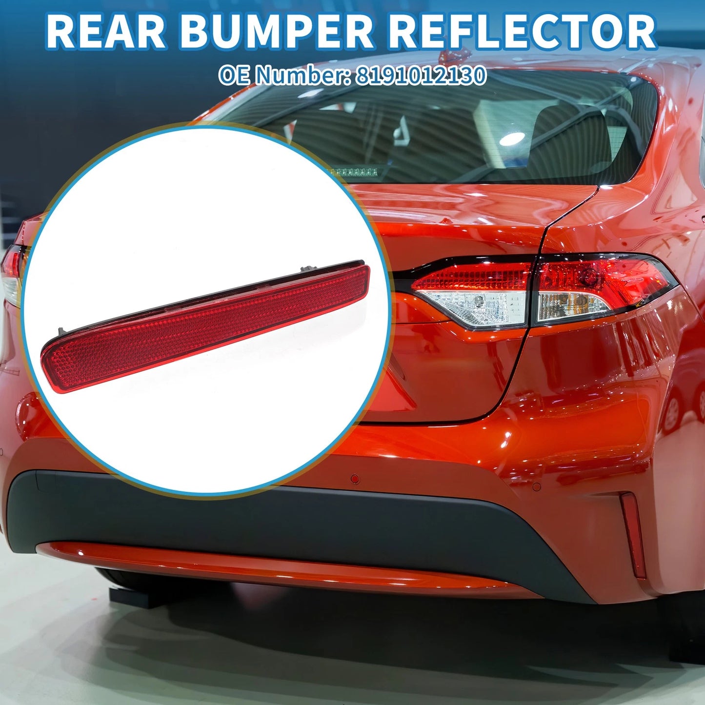 Rear Right Bumper Reflector for Toyota Corolla (2020-2023)