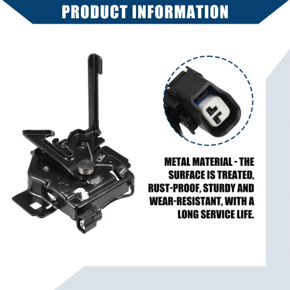 Car Hood Lock Latch for Ford F-150 2015-2020 - Metal Black (2015-2020)