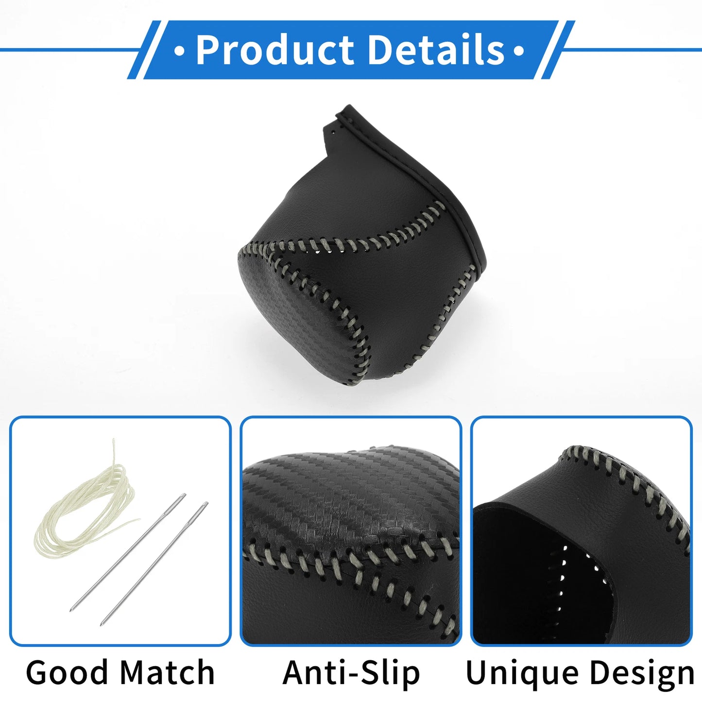 Car Gear Shift Knob Cover for Toyota CH-R 2017-2021 Black Carbon Fiber