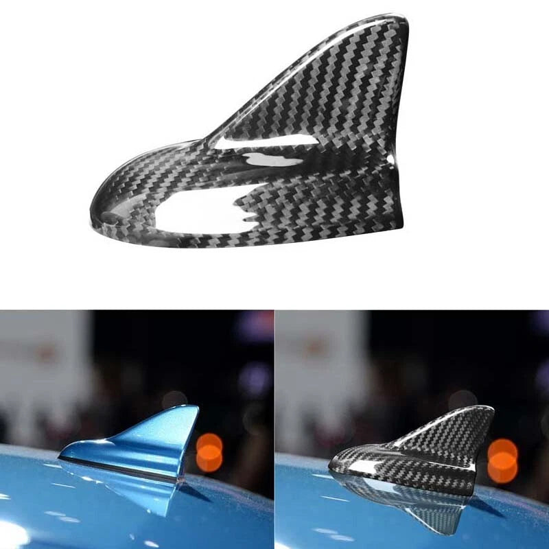Carbon Fiber Shark Roof Antena Cover Bezel Fit for Dodge Challenger 2015-2019