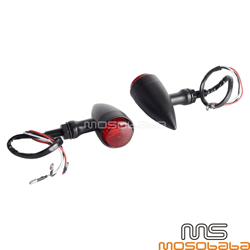 10mm Black Bullet LED Turn Signal Lights for Universal Fit