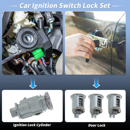 Ignition Lock Cylinder & Door Lock for Jeep Wrangler TJ (1998-2001)