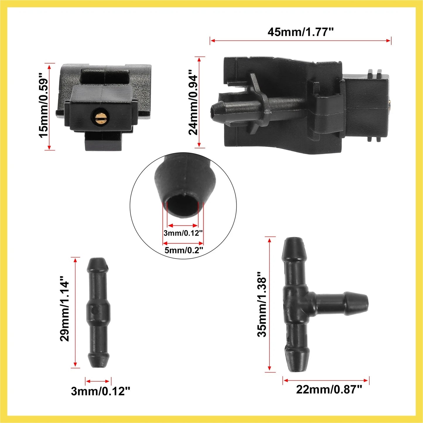 7pcs Windshield Wiper Fluid Squirter Nozzle for Toyota Scion