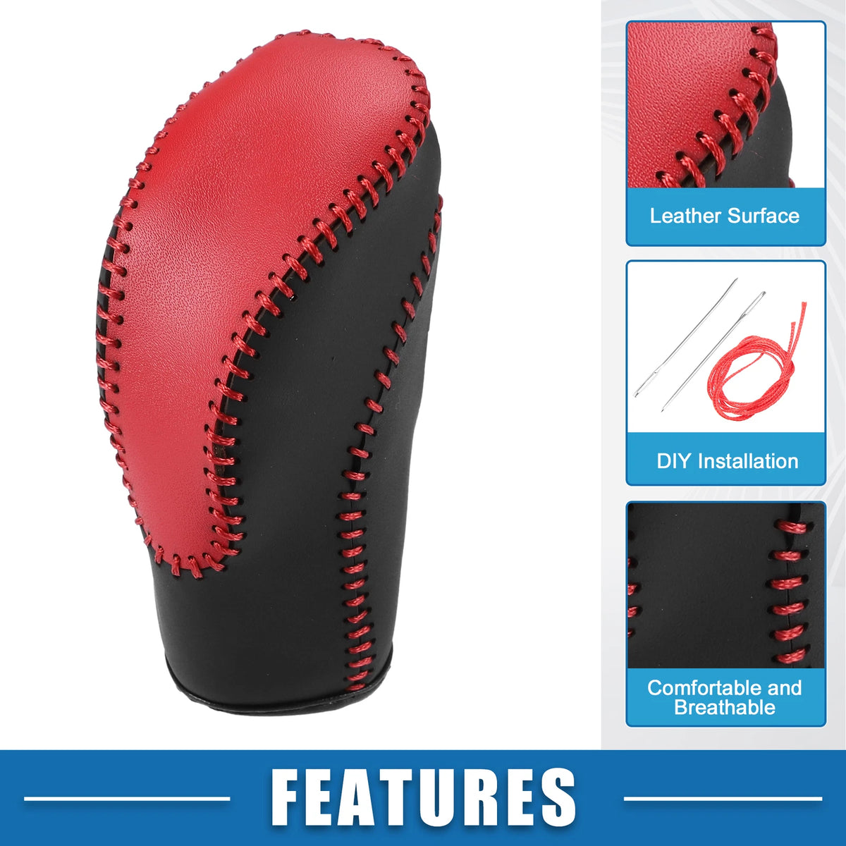 Gear Shift Lever Cover for Subaru Crosstrek (2018-2023) Black Red